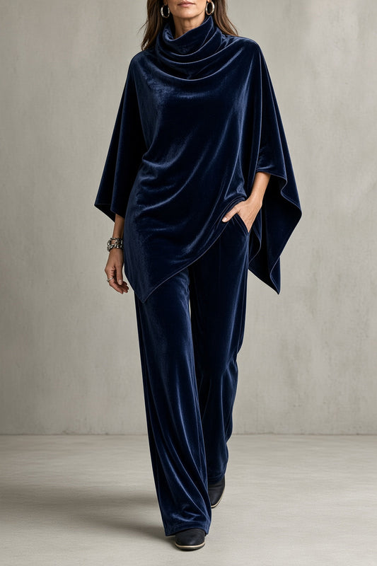 Monella | Conjunto de Poncho y Pantalón Amplio