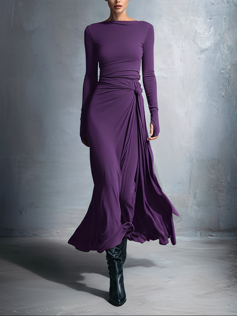 Naomie | Vestido Maxi Cruzado con Nudo