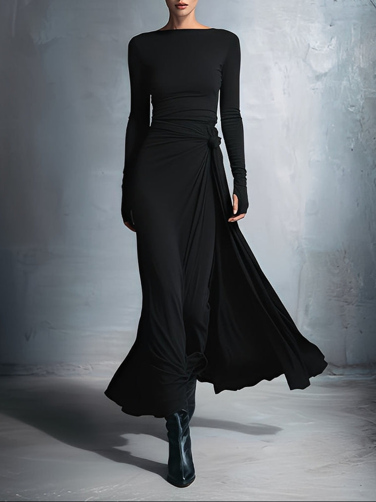 Naomie | Vestido Maxi Cruzado con Nudo