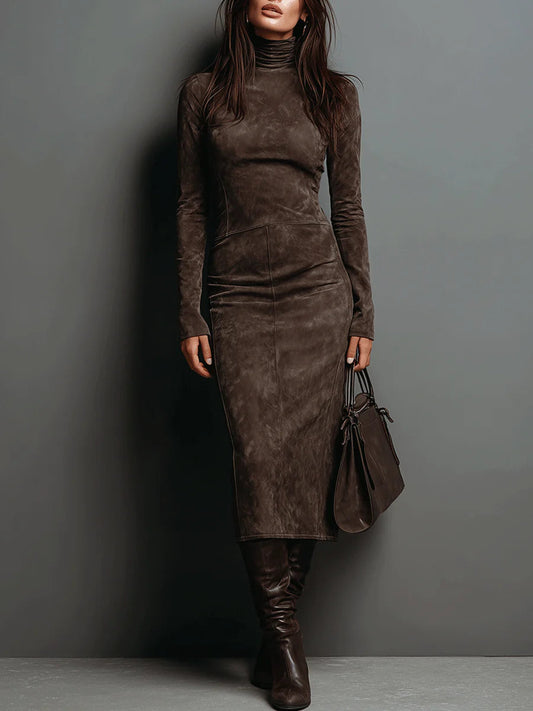 Lorène | Vestido Midi de Cuello Alto