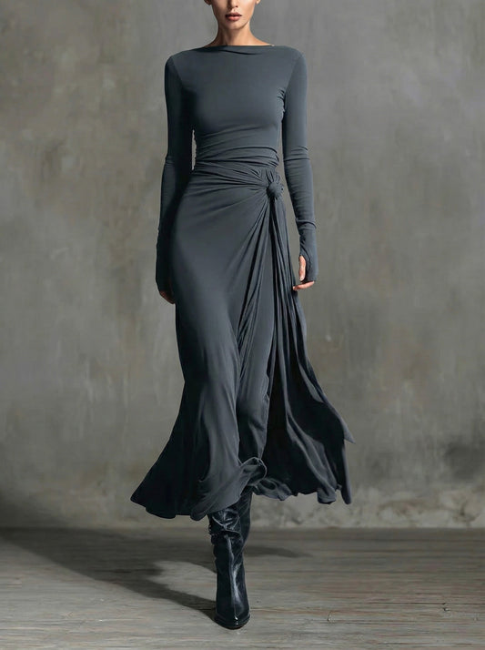 Naomie | Vestido Maxi Cruzado con Nudo