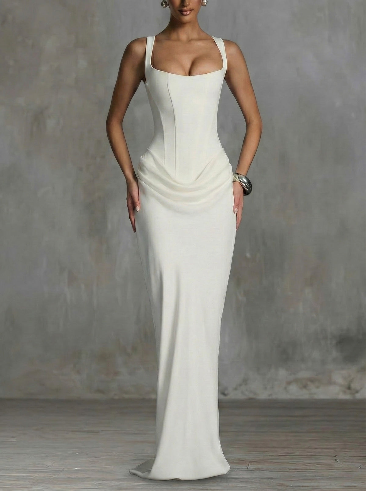 Éléonore | Vestido Maxi de Escote Cuadrado