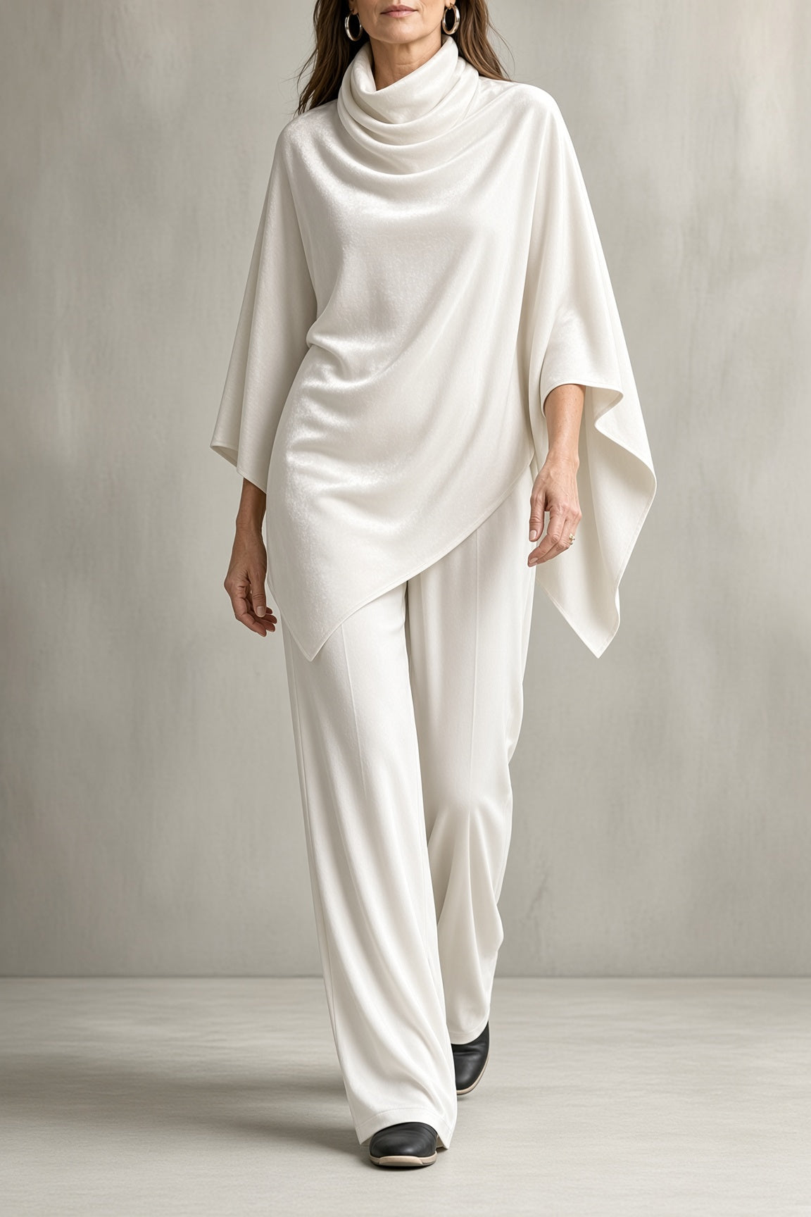 Monella | Conjunto de Poncho y Pantalón Amplio